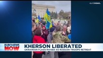 Ukraine war: Locals celebrate as Ukrainian army enters Kherson after Russian forces 'retreat'