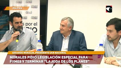 Morales pidió legislación especial para pymes y terminar “la joda de los planes”