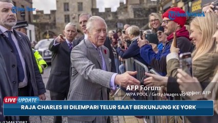 Vidio viral raja Charles III dan camilla dilempar telur di depan umum