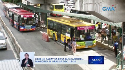 Libreng sakay sa EDSA Bus Carousel, magiging 24 oras sa Dec. 15–31 | Saksi