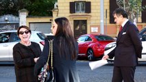 Totti-Blasi, l'arrivo in tribunale per la seconda udienza su Rolex e gioielli