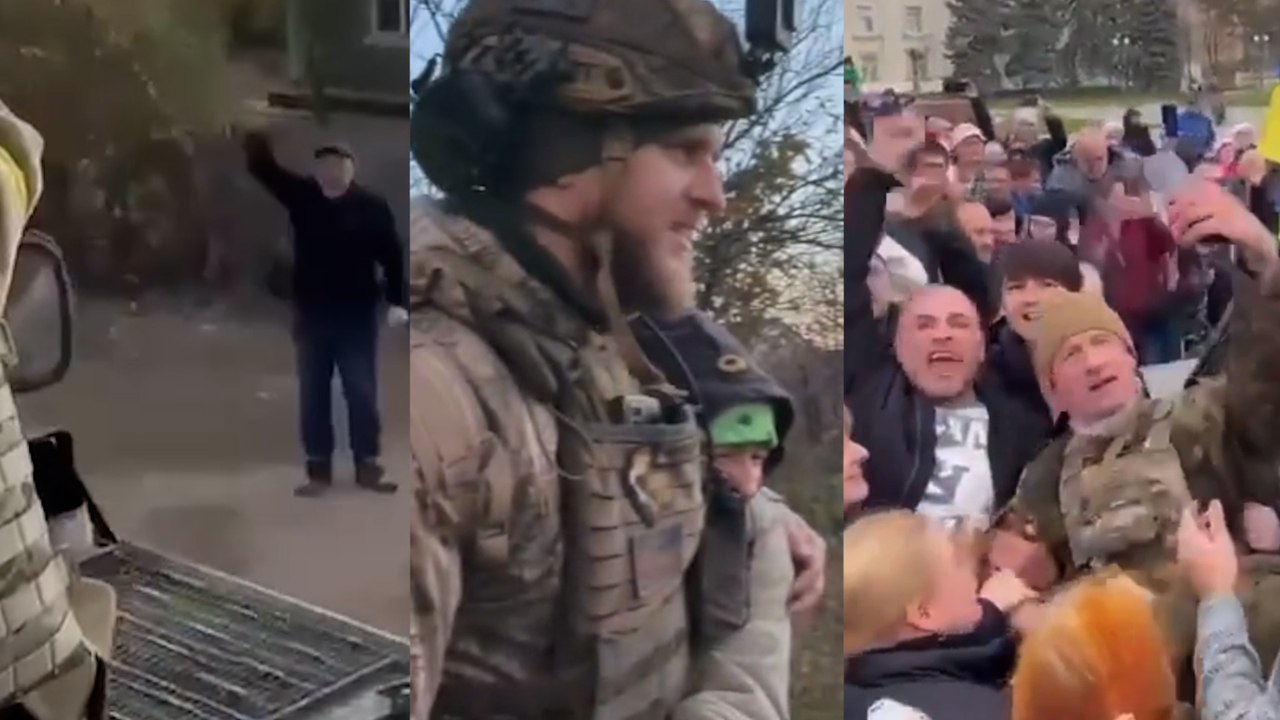 Les Ukrainiens entrent dans Kherson, les scènes de joie dans la ville libérée