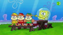 العم سبونج بوب يعتني ببنات أخت ساندي والنتيجة.. 