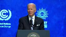Joe Biden heckled as Cop27 speech interrupted by protesters