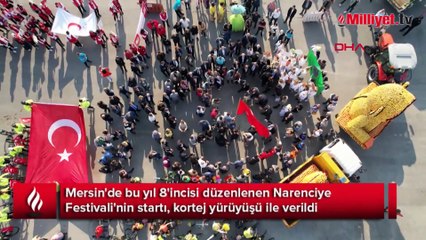 Mersin 8. Narenciye Festivali kortejinde renkli görüntüler