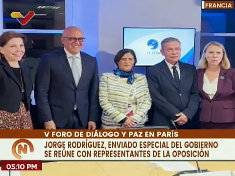 Pdte. de la AN participa en el V Foro de Diálogo y Paz en París para avanzar en acuerdo social