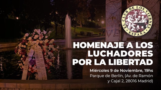 Homenaje a los luchadores por la libertad junto a los restos del Muro de Berlín - 09/11/2022