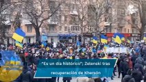 “Khresón es nuestra”: Zelenski celebra retirada de tropas rusas