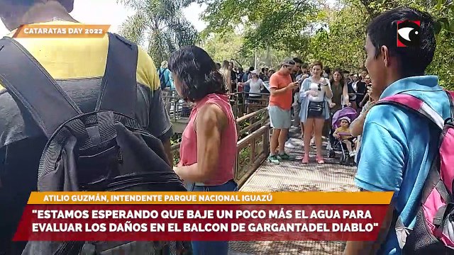 Estamos esperando que baje un poco más el agua para evaluar los daños en el balcon de Gargantadel diablo