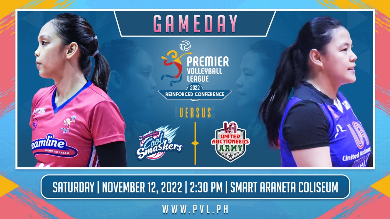 GAME 1 NOVEMBER 12, 2022 | CREAMLINE COOL SMASHERS vs UNITED AUCTIONEERS ARMY | 2022 PVL REINFORCED CONFERENCE