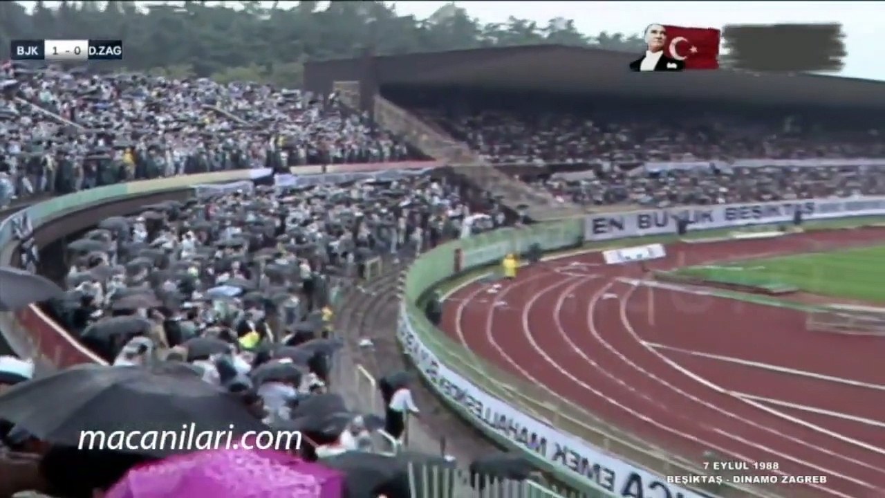 Beşiktaş 1-0 GNK Dinamo Zagreb [HD] 07.09.1988 - 1988-1989 UEFA Cup 1st Round 1st Leg