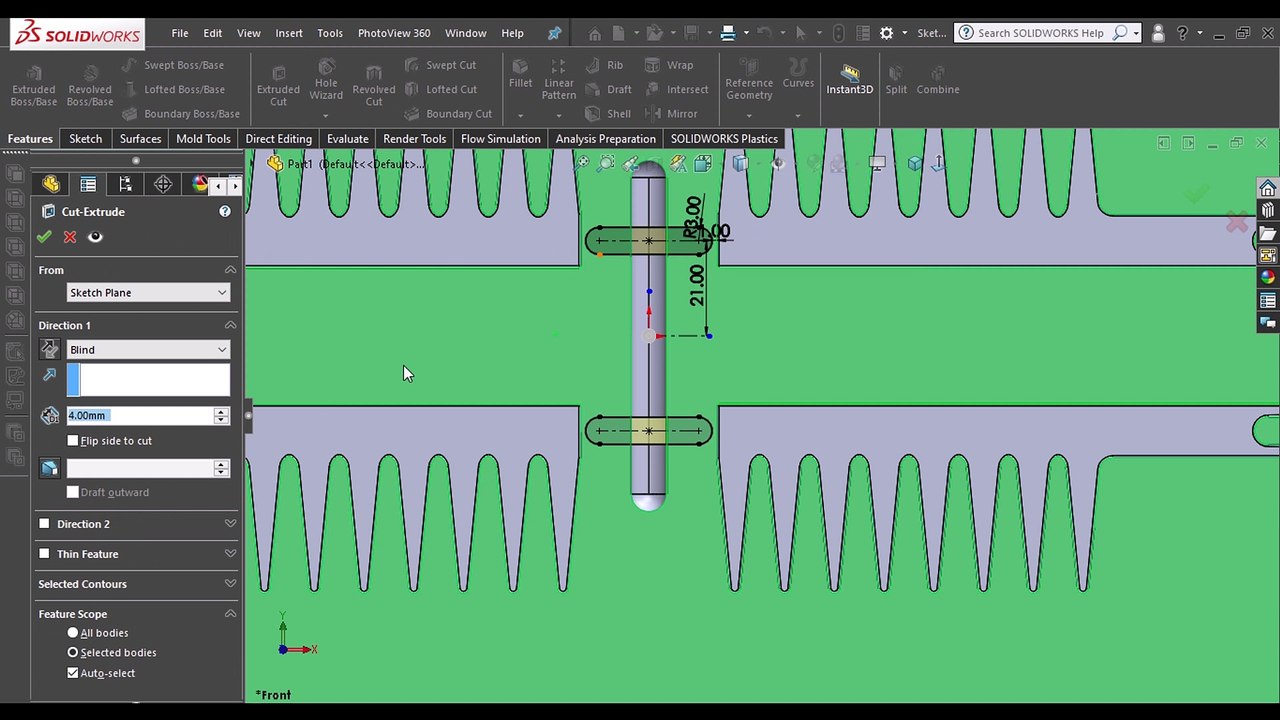 Design Comb Injection Mold Plastic / Part 1