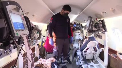 Ambulans uçak, 3 hasta için Türkiye semalarında mekik dokudu (2)