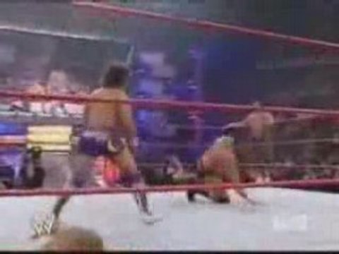 John cena & jeff hardy & carlito vs edge orton & nitro 2of2