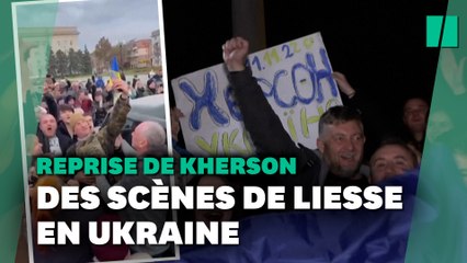 Après la reprise de Kherson, des scènes de liesse en Ukraine