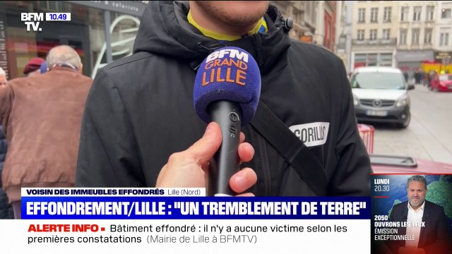 Un voisin des immeubles effondrés à Lille évoque une sorte de tremblement de terre