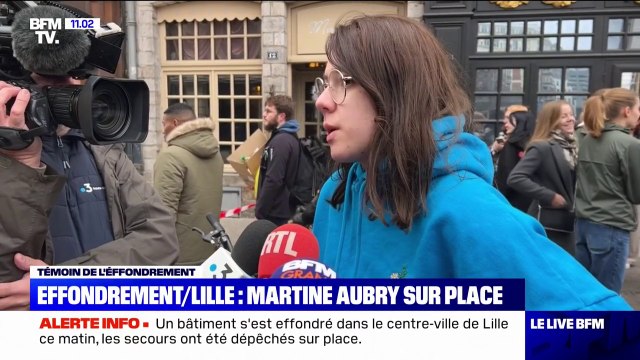 Immeubles effondrés à Lille: On n'a pas entendu de gros 'boum', ça tremblait énormément , raconte une témoin