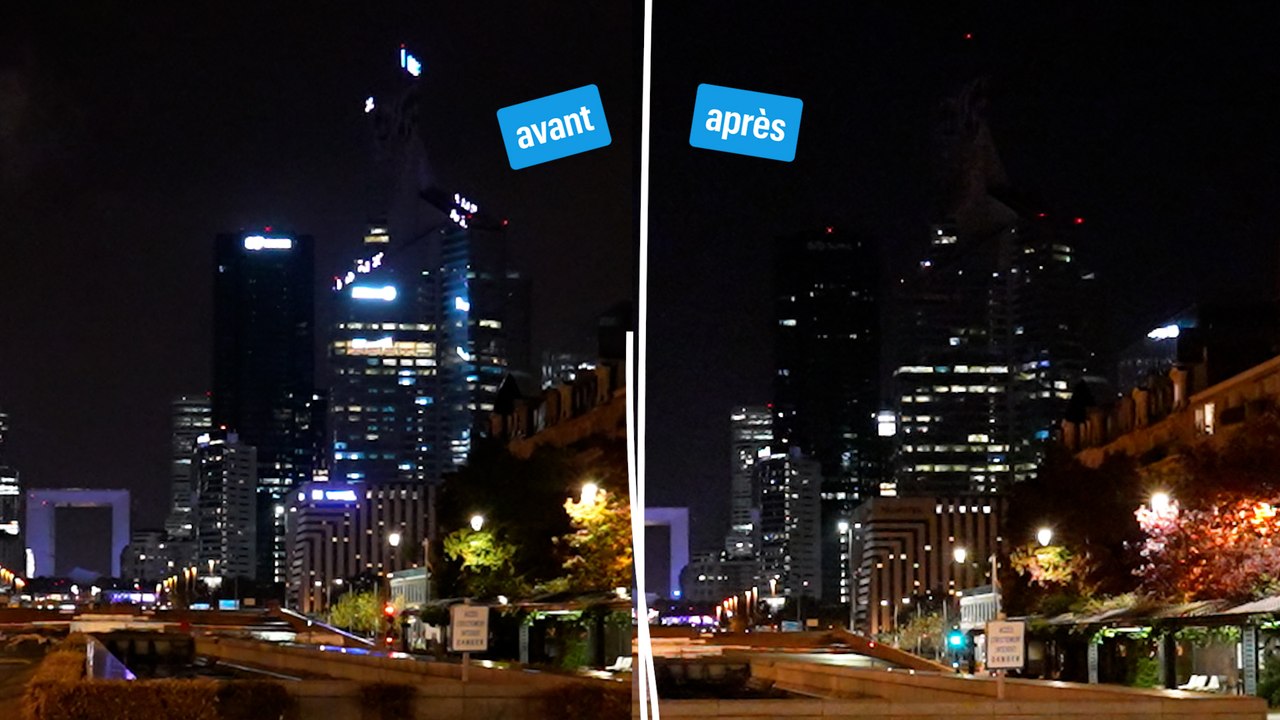 À la Défense, des tours de bureaux vraiment moins éclairées ? On a vérifié