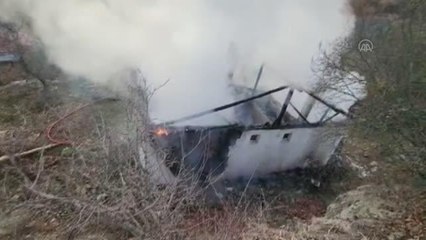 Mudurnu'da yangın çıkan ev kullanılamaz hale geldi