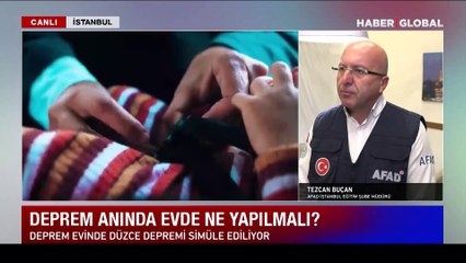 Canlı yayında model evin içinde 7.2'lik depremi yaşadı