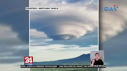 Hugis-buhawing ulap, namataan sa tuktok ng Bulkang Kanlaon | 24 Oras Weekend