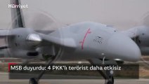 Milli Savunma Bakanlığı, 4 PKK'lı teröristin etkisiz hele getirildiği duyurdu