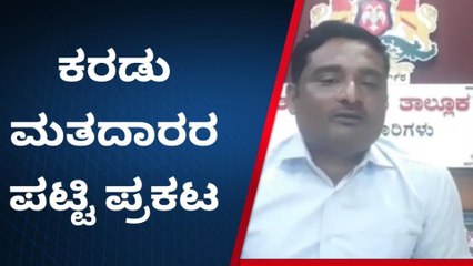 ಹಾನಗಲ್: ಕರಡು ಮತದಾರರ ಪಟ್ಟಿ ಪ್ರಕಟ