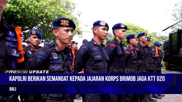 Kapolri Berikan Semangat Kepada Jajaran Korps Brimob Jaga KTT G20 Di Bali