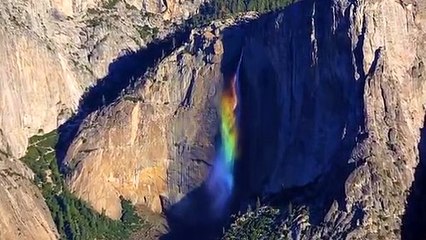 2,400-foot rainbow waterfall in Yosemite National Park