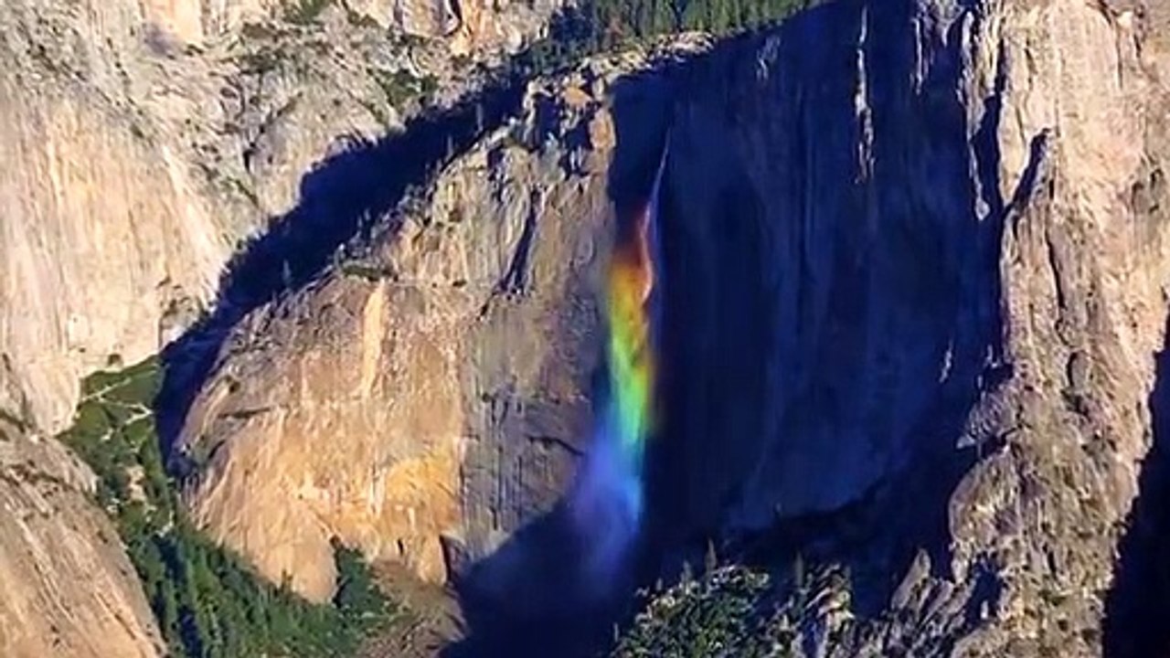 2,400-foot rainbow waterfall in Yosemite National Park