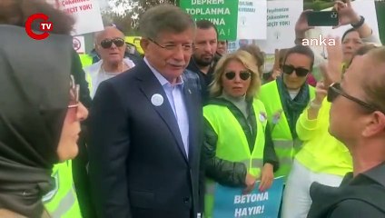 Davutoğlu'ndan, direnişin 13. günündeki yurttaşlara ziyaret: "Bu ülkeyi imar rantına teslim etmeyeceğiz"