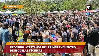 Recorrió los stands del primer encuentro de escuelas técnicas