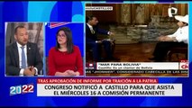 Alejandro Muñante: “No vamos a sentenciar al presidente Castillo, lo hará el Poder Judicial”