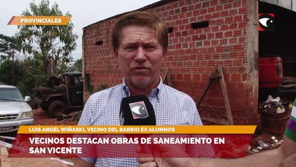 Vecinos destacan obras de saneamiento en San Vicente
