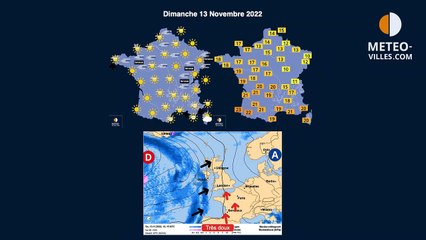prévisions météo villes du samedi 12 novembre 2022