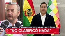 Rómulo Calvo habló sobre el mensaje presidencial de Luis Arce