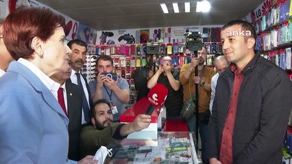 Adana'da Akşener'e dert yanan esnaflar faturalara isyan etti