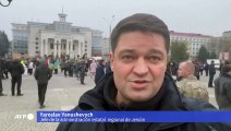 Los ucranianos celebran la retirada de las tropas rusas de Jersón