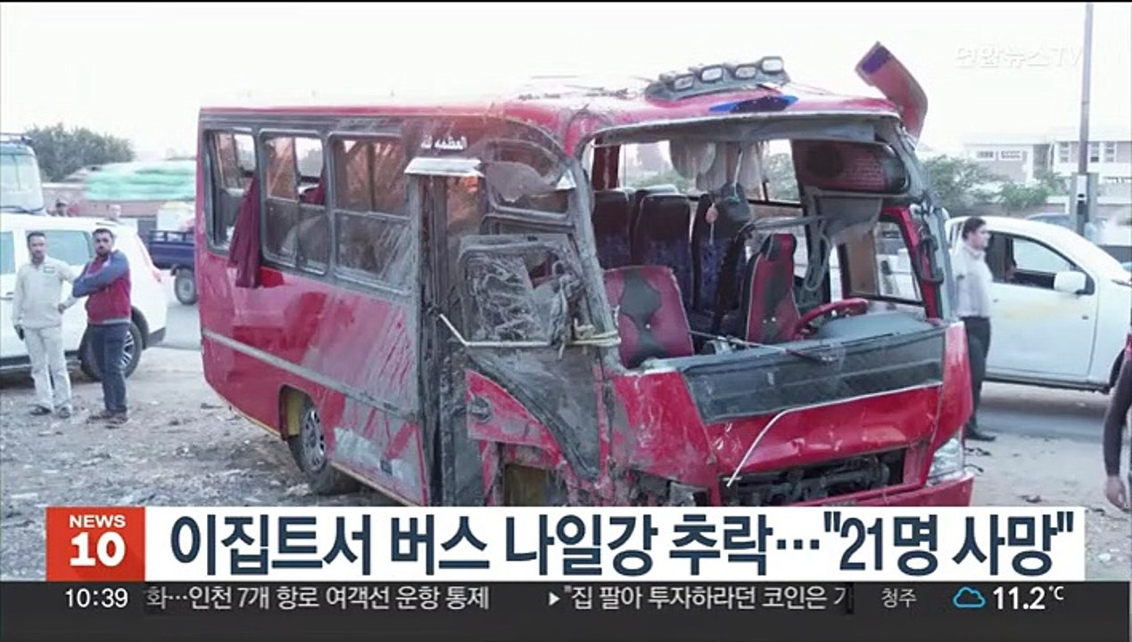 이집트서 35명 태운 버스 나일강 추락…"21명 사망"