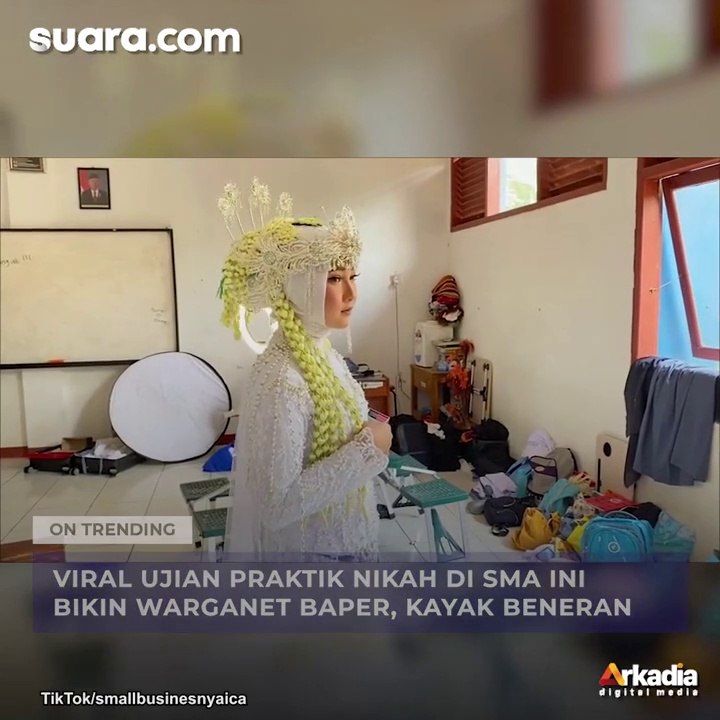Bikin Warganet Baper, Dibuat Bak Pesta Sungguhan Ujian Praktik Nikah SMA Ini Viral