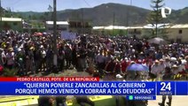 Cajamarca: Pedro Castillo insiste en que la oposición crea carpetas fiscales para perjudicarlo