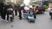 Otomobil ile motosiklet kafa kafaya çarpıştı: 2 yaralı