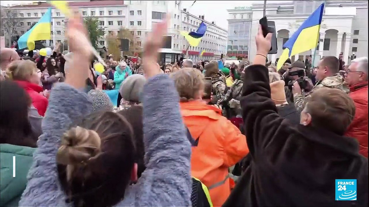 'Ukrainian soldiers are treated like rockstars here, autographing flags, including for the youngest of citizens'