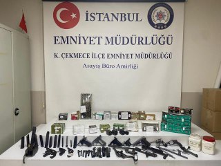 Küçükçekmece'de yasa dışı silah imalathanesine operasyon