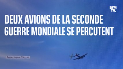 Deux Avions De La Seconde Guerre Mondiale Se Percutent Lors D Un Show Aerien A Dallas Video Dailymotion