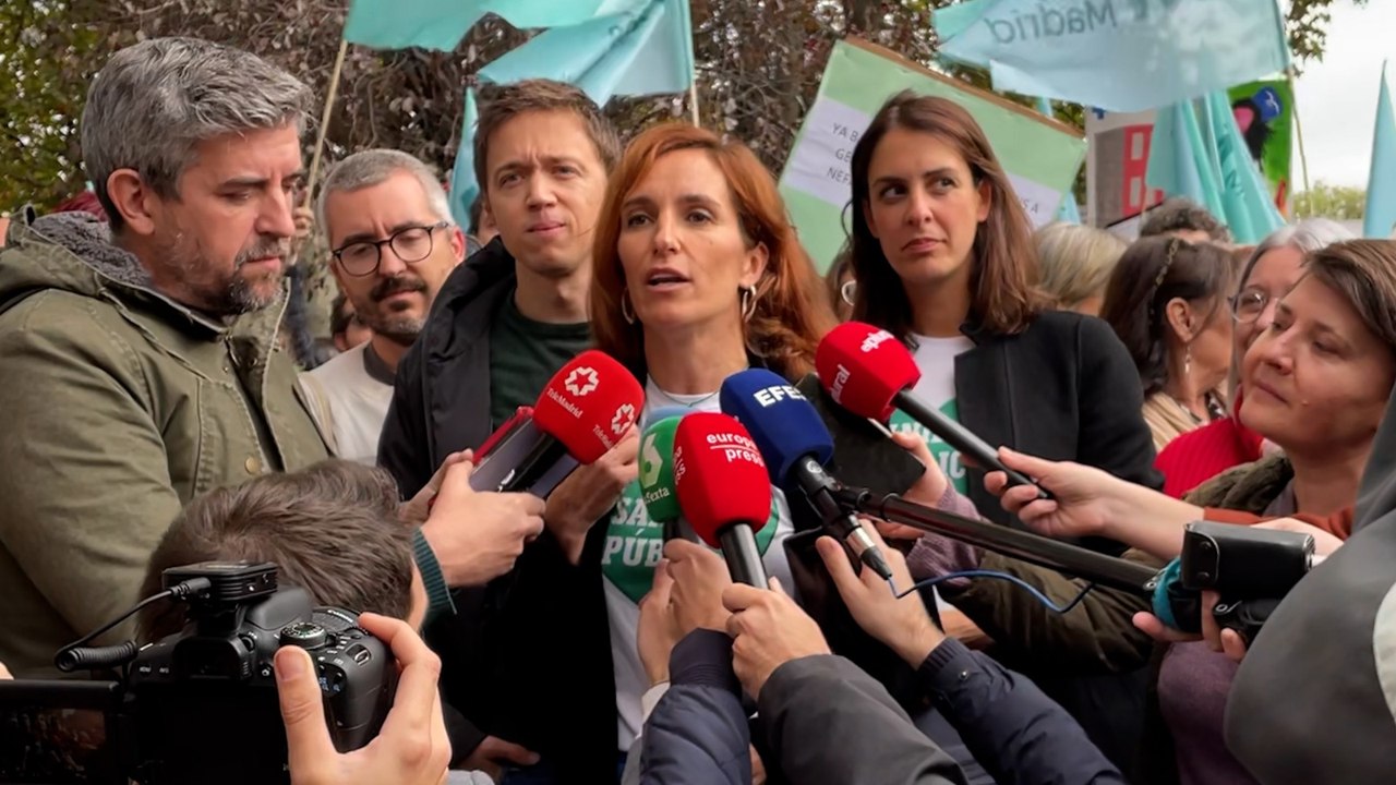 Mónica García sale a la calle en contra de las políticas sanitarias de Ayuso: "La sanidad pública no se toca ni se desguaza"