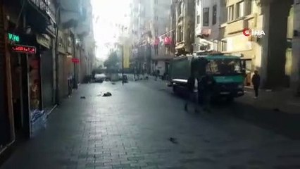 İstiklal Caddesi'nde patlama: Olay yerinden ilk görüntüler