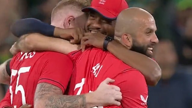 England cricket team celebrate as they beat Pakistan to claim T20 World Cup