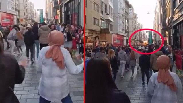 İstiklal Caddesi'ndeki şiddetli patlama anı kameralara yansıdı! işte o anlar