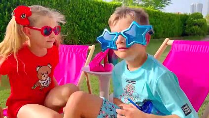 Diana dan Roma menunjukkan tips cara menjaga penglihatan pada anak